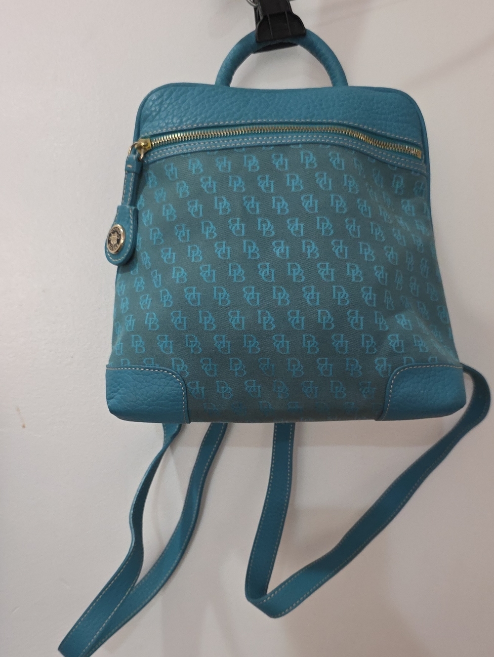 Dooney & Bourke Teal Monogram Convertible Backpack